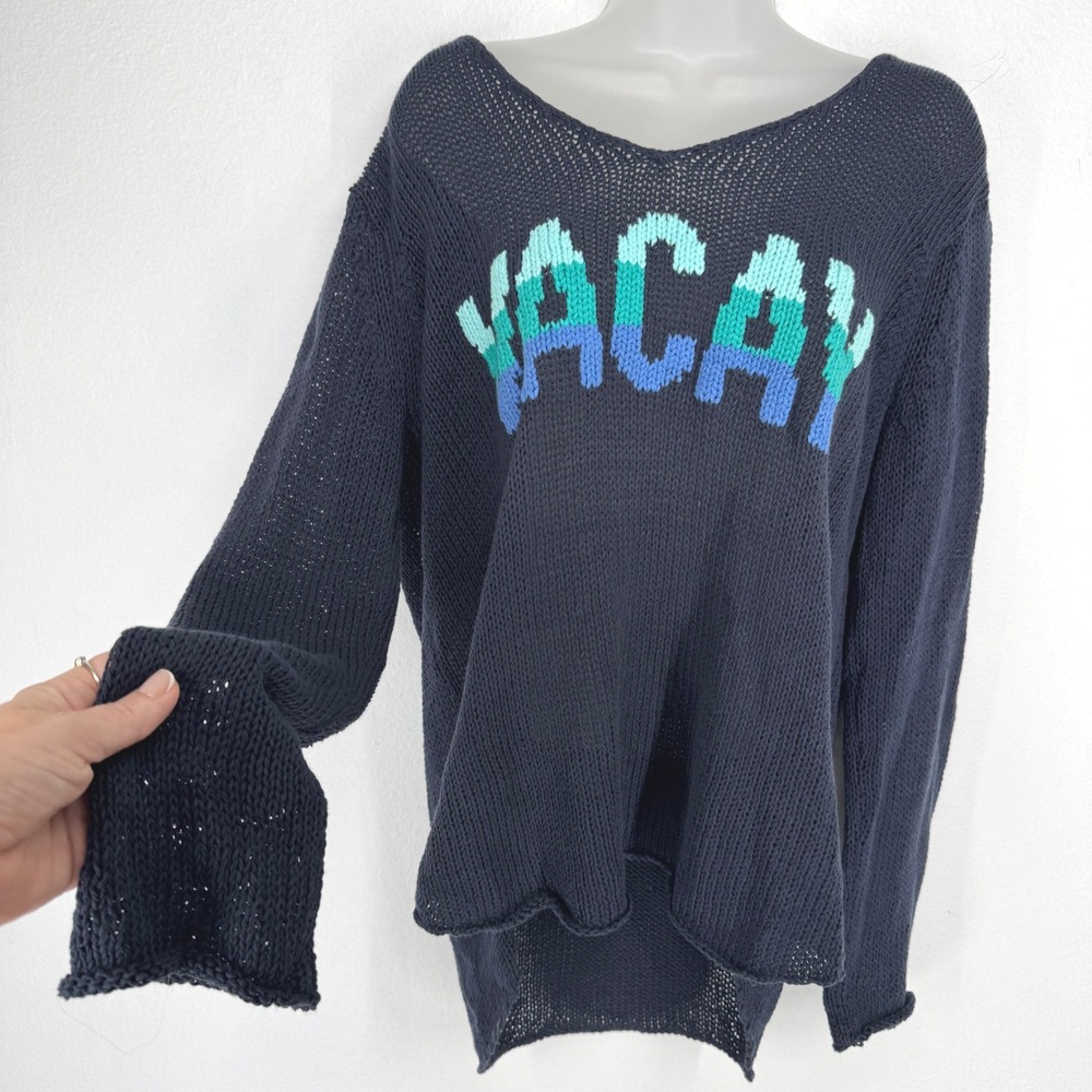 Wooden Ships Paola Buendia Oversized Chunky Knit Vacay Sweater Size M L Resort